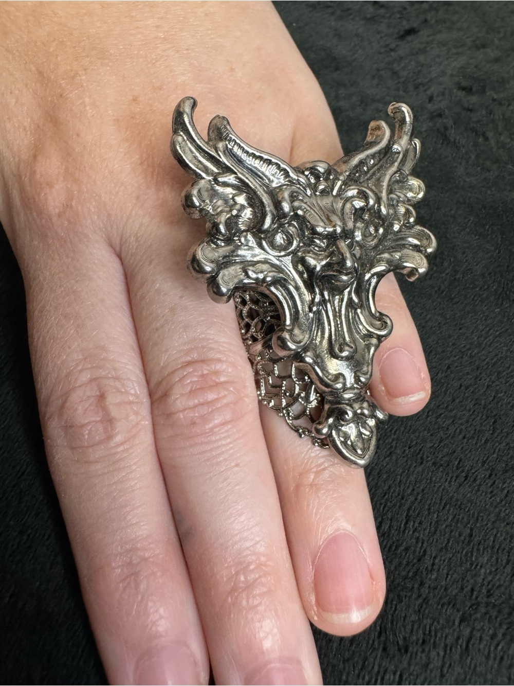 Handmade Size 10 Men’s Gothic Statement Ring